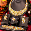 GODKI New Luxury 4pcs African Dubai Jewelry Sets For Women Wedding Party 5A Cubic Zirconia Indian Bridal Jewelry Set Gift