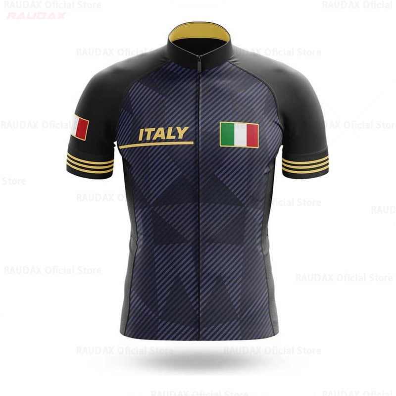 Italy Short Sleeve Cycling Jersey Breathable Bicycle Clothing Ropa Ciclismo Men Summer Quick-drying Bike Wear Clothes Shirt Tops