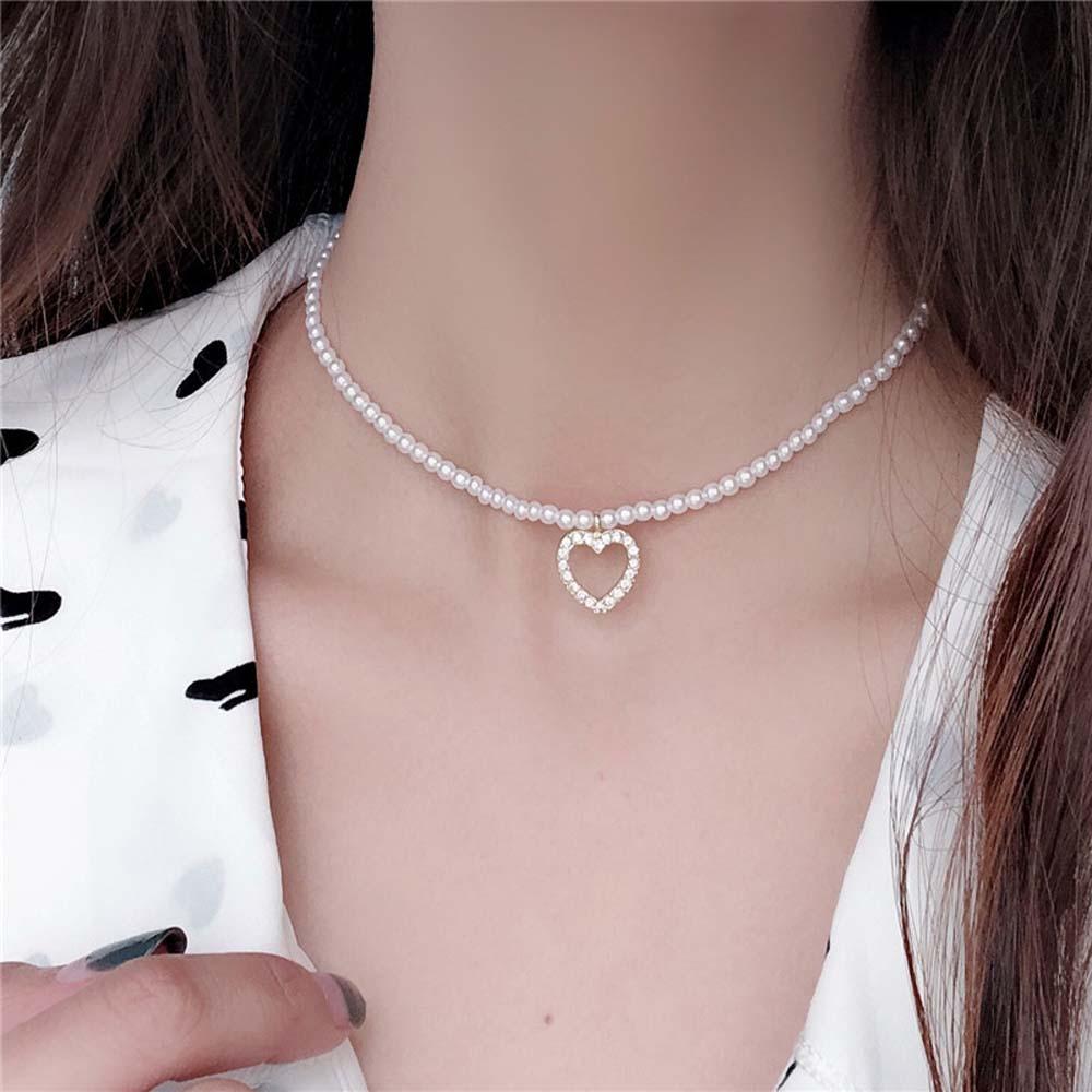 Baroque Pearl Gem Choker Necklaces for Women Triple-layer Beaded Necklace Luxury Jewelry Gift