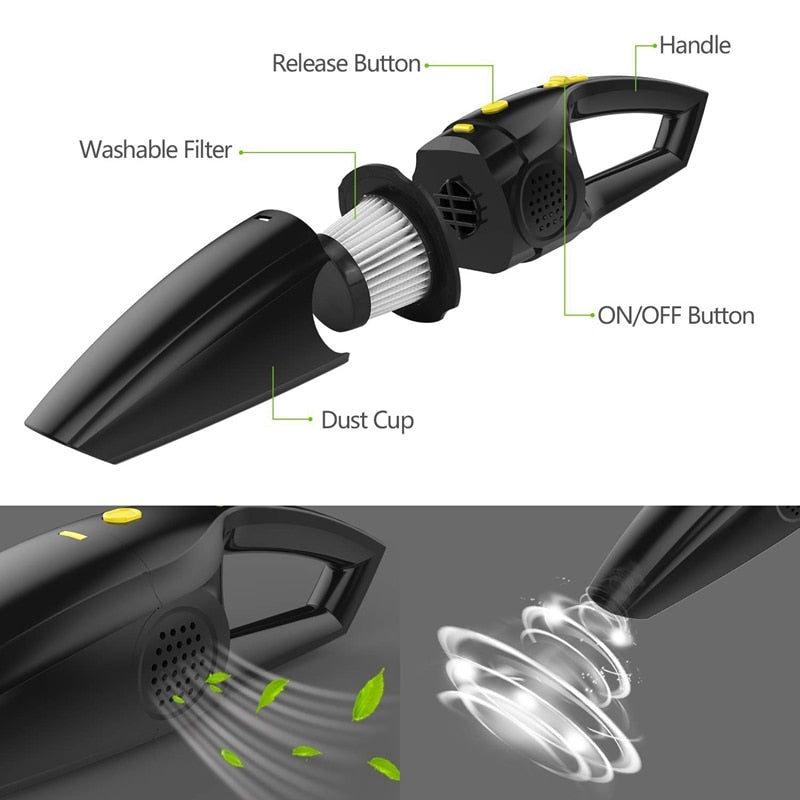 Xiaomi Cordless Portable Vacuum Cleaner Rechargeable Handheld 120W Powerful Car Home Dual-Use Mini Wireless Cleaning Machine