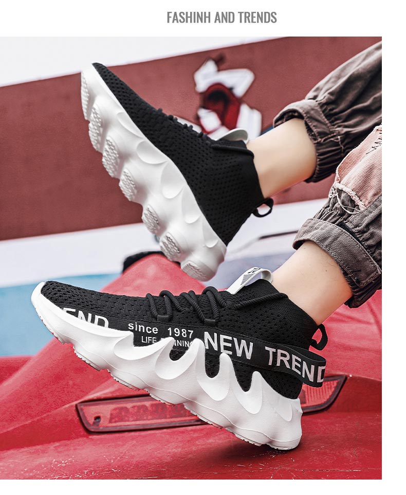 Unisex High Top Summer Casual Sneakes Chunky Breathable Men Outdoor Jogging Shoes Women Thick Sole Non-Slip Zapatillas New Color