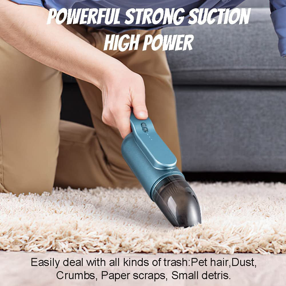 Cordless Rechargeable High Power Handheld Small Vac Buster Mini Lightweight 13000PA Vacuum Cleaner for Vacuuming Home Pet Hair