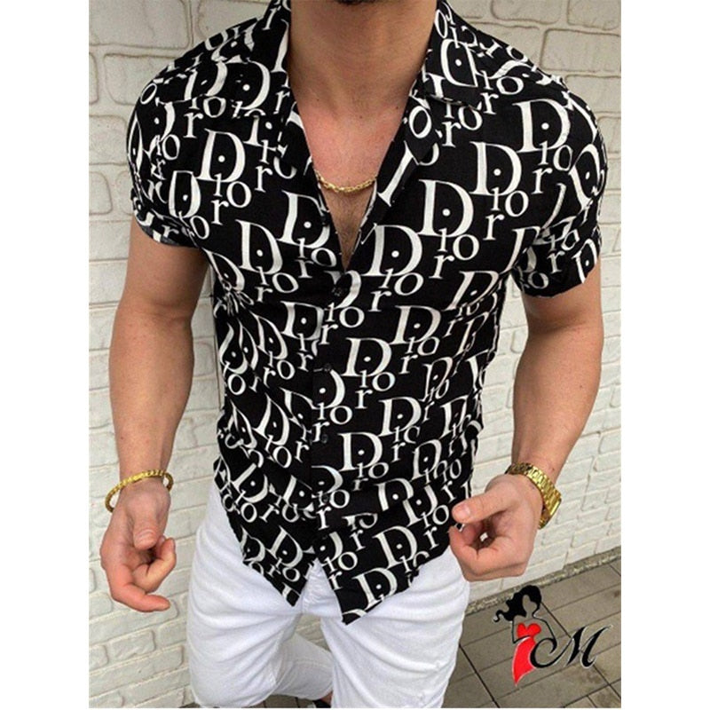 2022 Fashion New Brand Long Sleeve Shirts Social Men Printed Slim Fit Casual Shirts Plus Size 3xl High Quality Mens Clothing Top