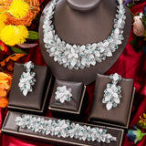 GODKI New Luxury 4pcs African Dubai Jewelry Sets For Women Wedding Party 5A Cubic Zirconia Indian Bridal Jewelry Set Gift