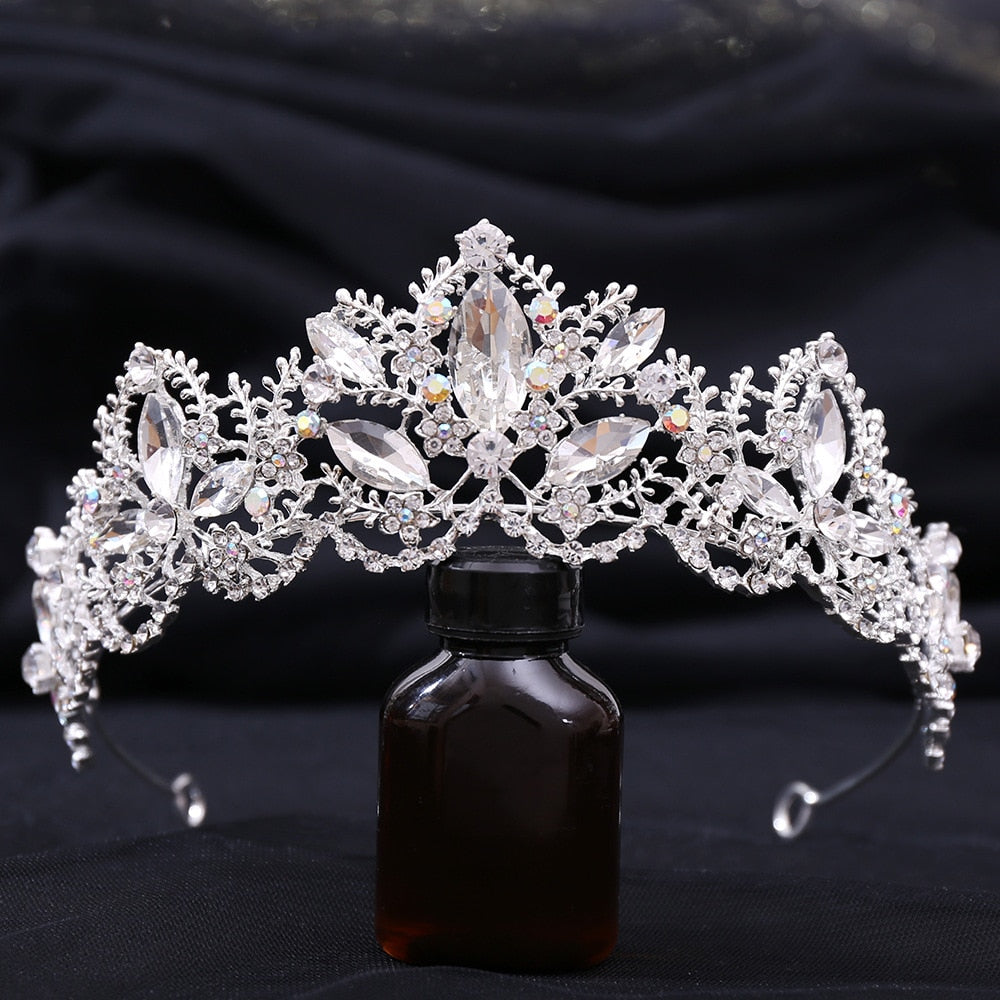 Crystal Bridal Wedding Tiaras and Crowns Bridal Hair Accessories Wedding Hair Jewelry Rhinestone Tiara Bride Headpiece