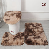 30Styles 3Pcs Plush Toilet Lid Cover Mat Set Anti Slip Anti-static Soft Bathroom Shower Carpets Wear-resistant Floor Rugs