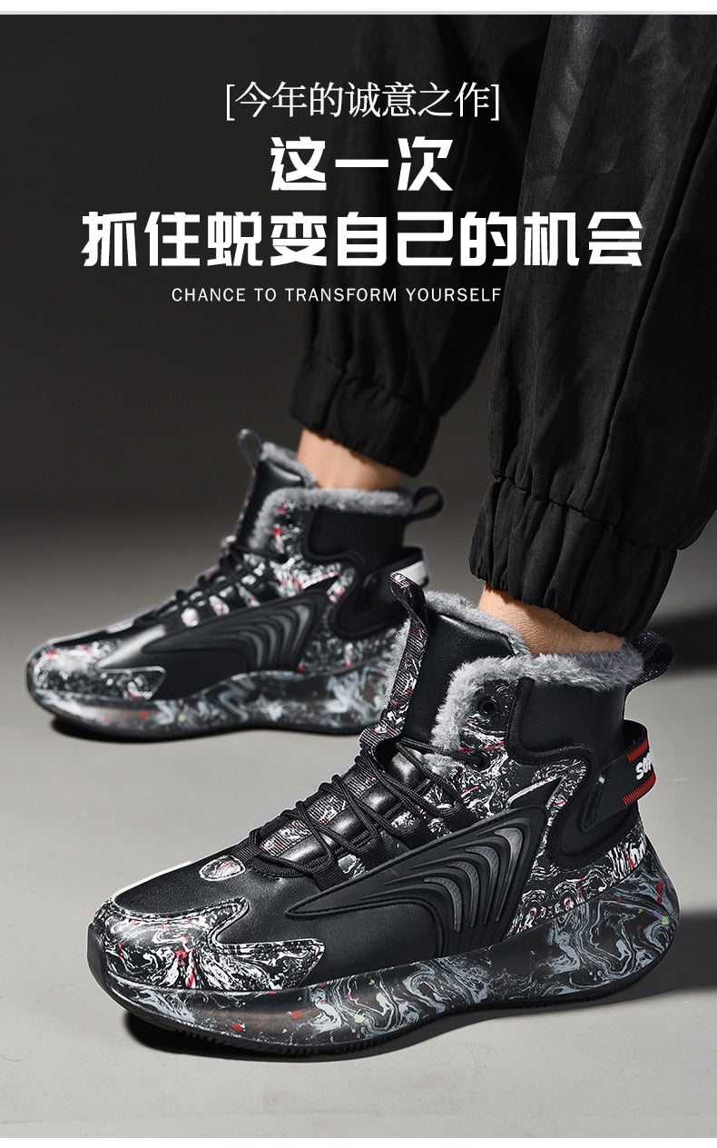 men boots 2022 New Winter Slippers Warm Men Shoes Waterproof Non-Slip Plush Sneakers Male tenis shoes Boots Men Sneakers Winter