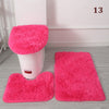 30Styles 3Pcs Plush Toilet Lid Cover Mat Set Anti Slip Anti-static Soft Bathroom Shower Carpets Wear-resistant Floor Rugs