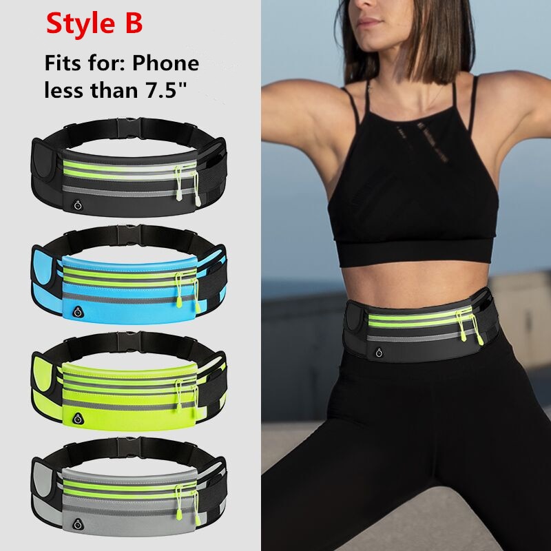 Waterproof Running Waist Bag Canvas Sports Jogging Portable Outdoor Phone Holder Belt Bag Women Men Fitness Sport Accessories