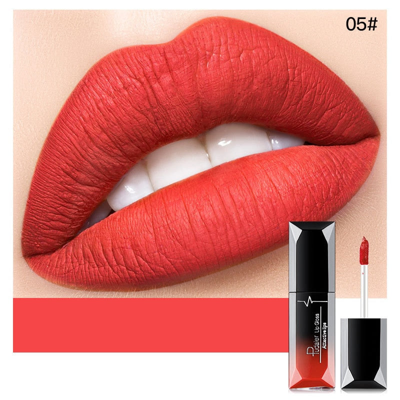 Nude Matte Liquid Lipsticks Waterproof Long Lasting Chocolate Lip Gloss Sexy Red Velvet Lip Tint Women Makeup Cosmetics