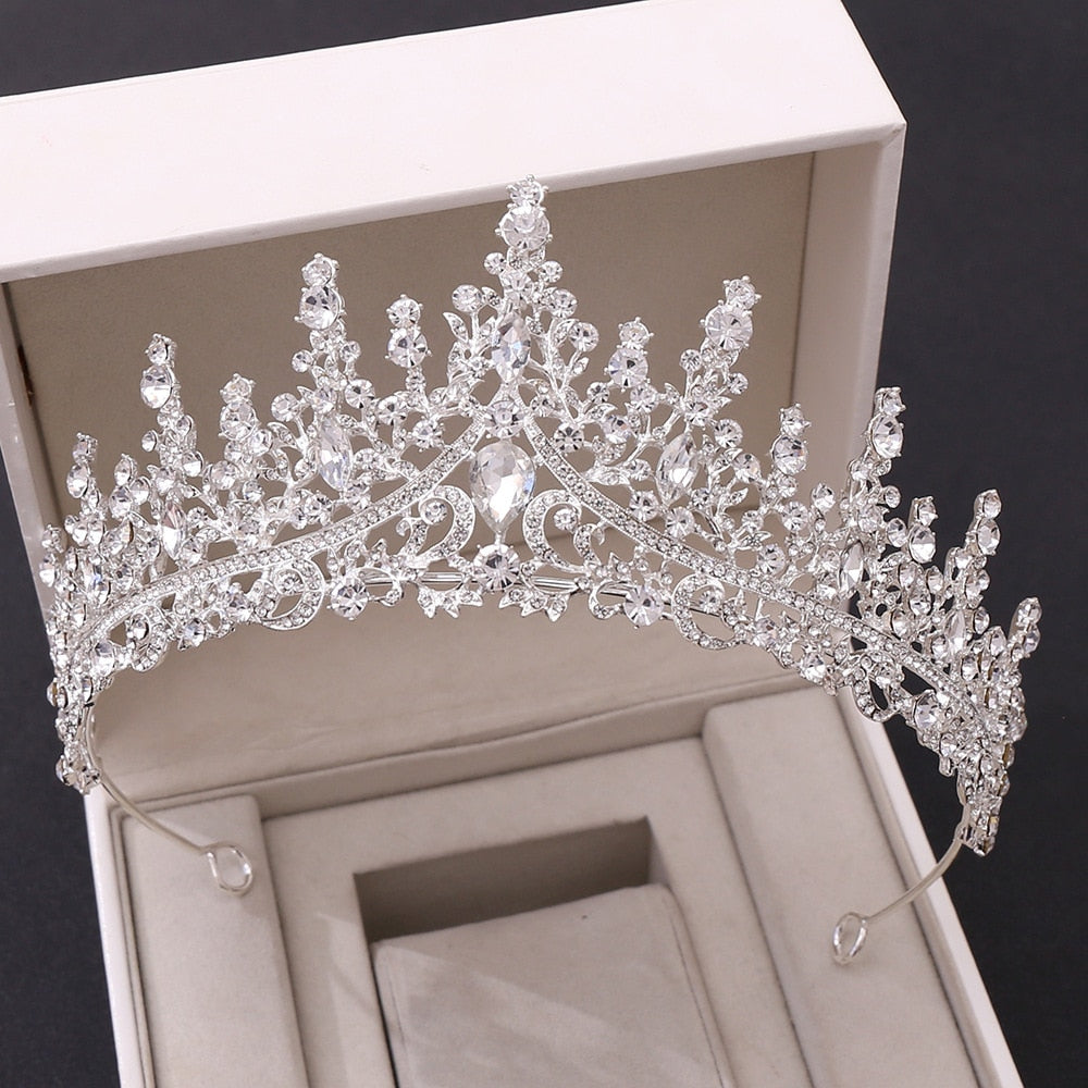 Crystal Bridal Wedding Tiaras and Crowns Bridal Hair Accessories Wedding Hair Jewelry Rhinestone Tiara Bride Headpiece