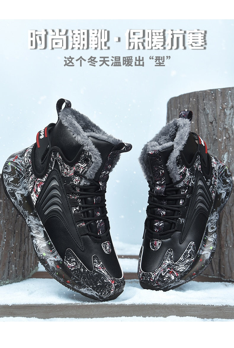 men boots 2022 New Winter Slippers Warm Men Shoes Waterproof Non-Slip Plush Sneakers Male tenis shoes Boots Men Sneakers Winter