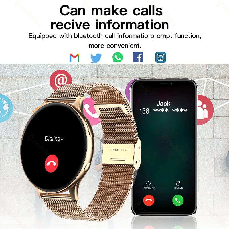 2022 New NFC Smart Watch Women 1G Memory Local Music Playback Dial Answer Call IP68 Waterproof Smartwatch Men Support Recording