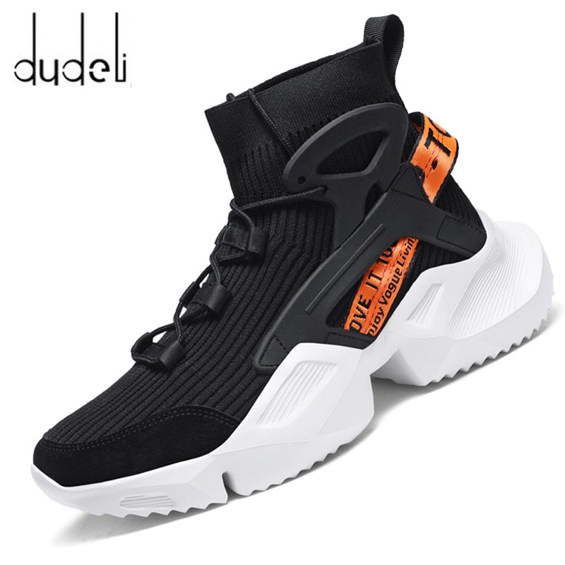 Men Soft Bottom Running Shoes Outdoor Antiskid Damping Walking Trekking Leisure Summer Running Zapatills Sneakers Socks Shoes