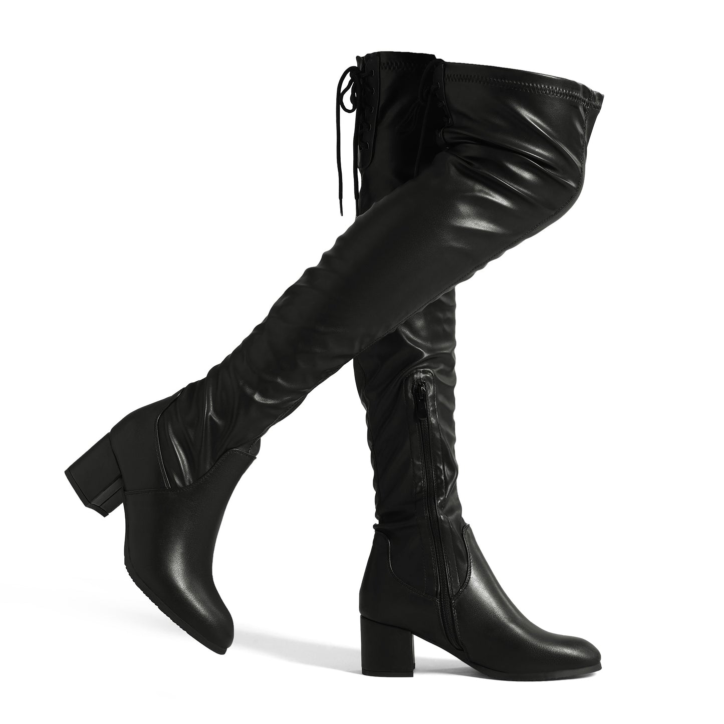 Dream Pairs Thigh High Boots Female Winter Boots Women Chunky Heel Boots Long Stretch Sexy Casual Over The Knee Boots For Women