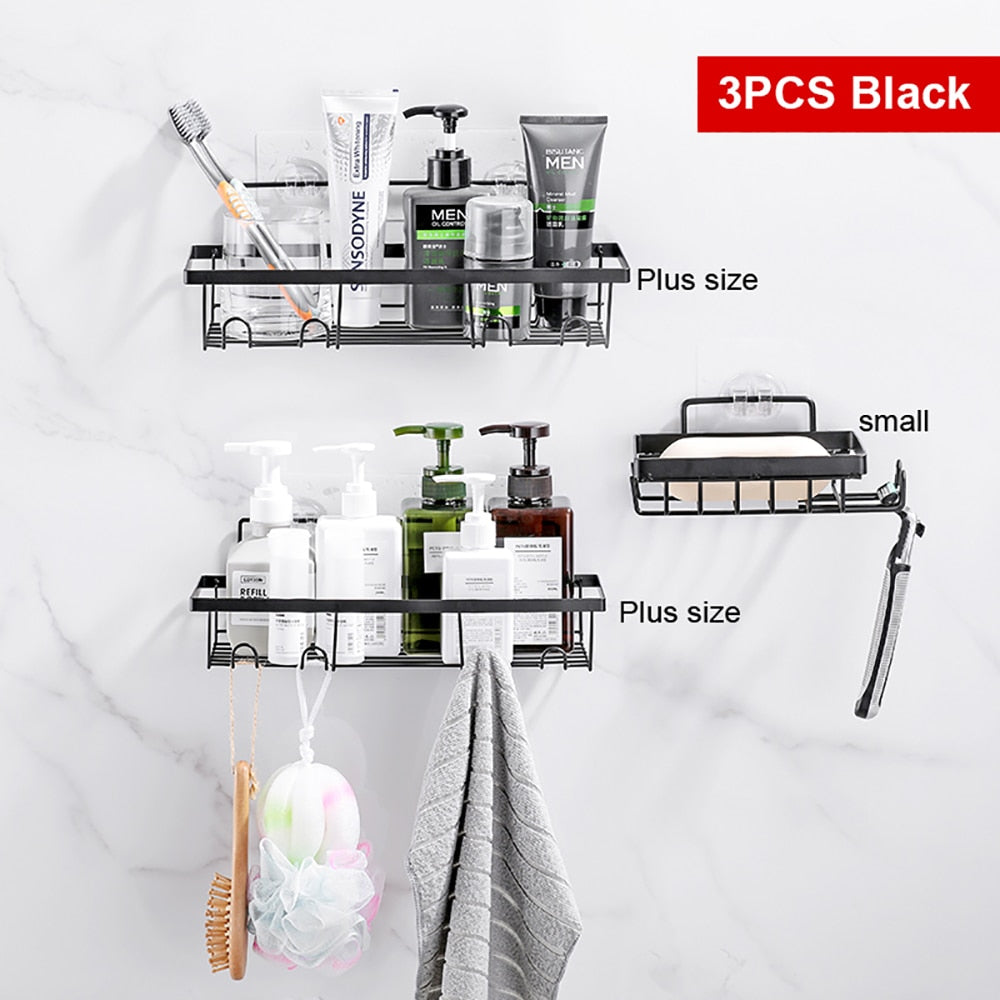 Bathroom Shelf Kitchen Organizer Shelves Corner Frame Iron Shower Caddy Storage Rack Shampoo Holder For Bathroom Accessories