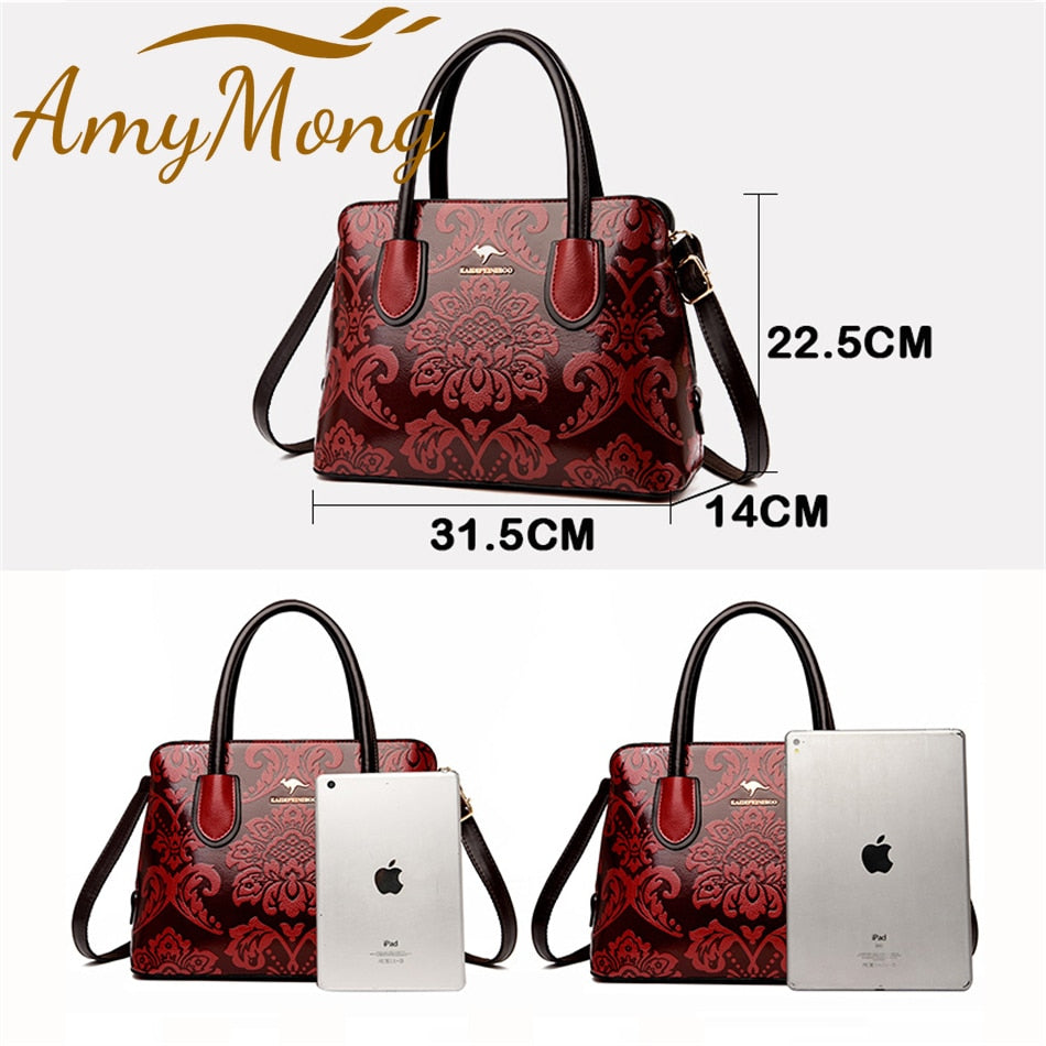 2021 Flower Pattern Luxury Designer Handbags Purses Ladies Shoulder Crossbody Messenger Bag Women Large Capacity Tote Sac A Main