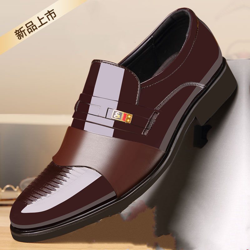 Men Dress Shoes Low Top Business Patent Leather Anti-Slip Oxford Breathable Fashion Spring New homme chaussure