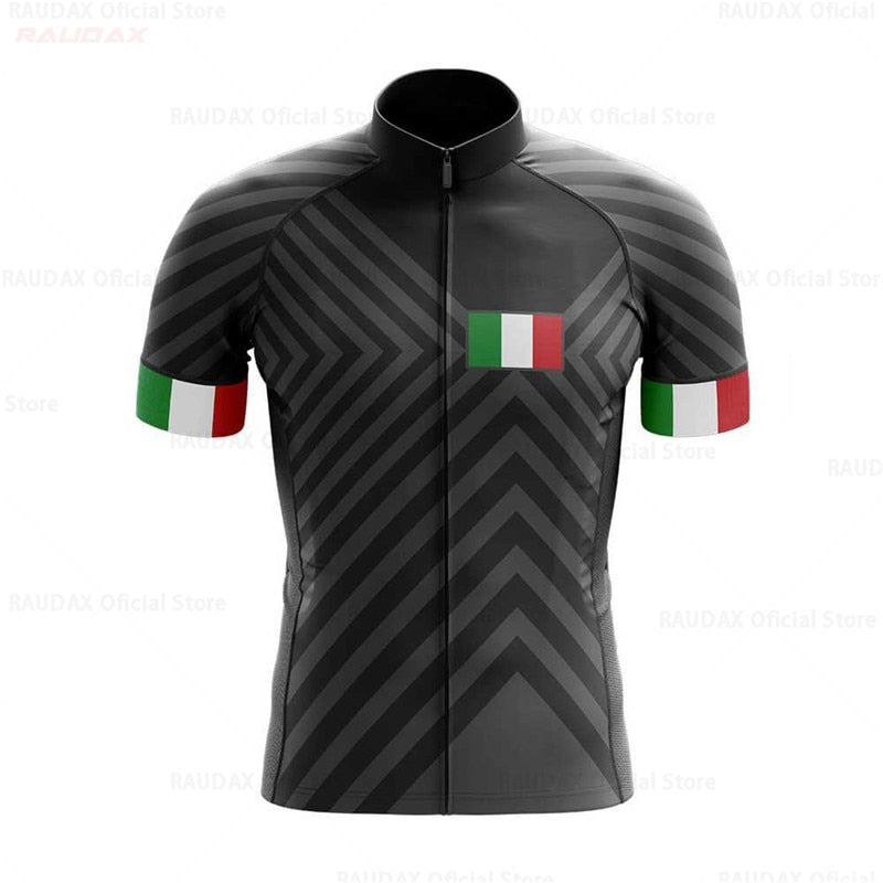 Italy Short Sleeve Cycling Jersey Breathable Bicycle Clothing Ropa Ciclismo Men Summer Quick-drying Bike Wear Clothes Shirt Tops