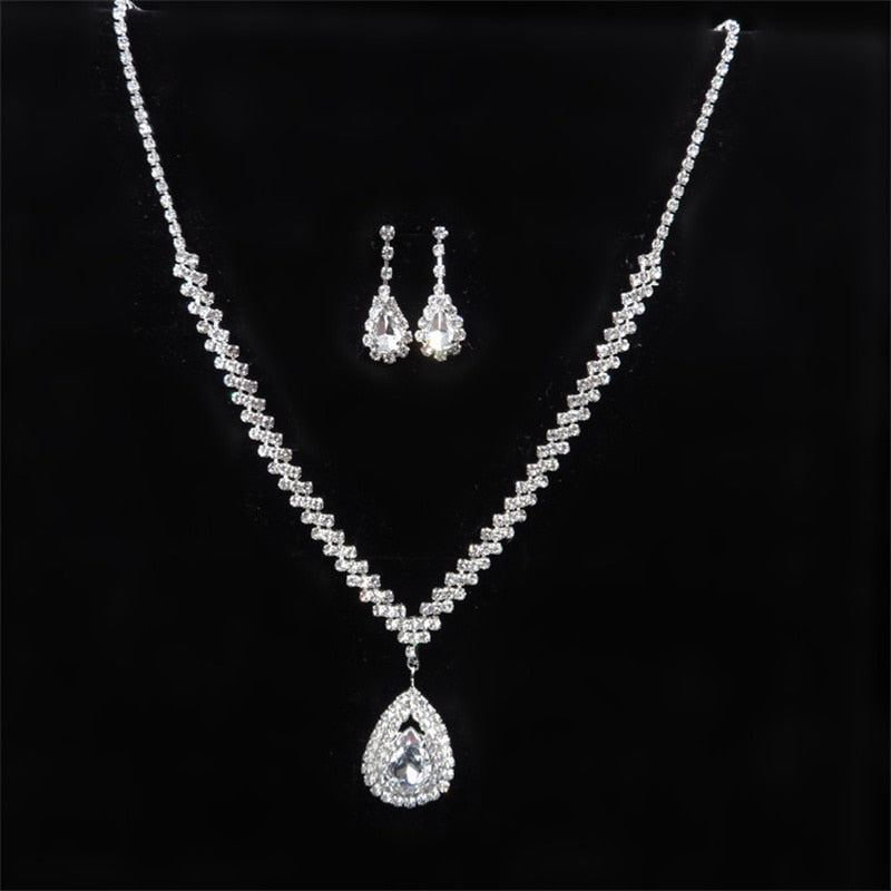 Korean Fashion Simple Water Drop Necklace Bridal Accessories Wedding Dress Necklace Wedding High Quality Jewelry Headwear