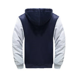 Winter Thicken Zipper Jackets for Men Fleece Hooded Streetwear Man Casual Warm Coats Long Sleeve Hooded Parkas Men's Clothes