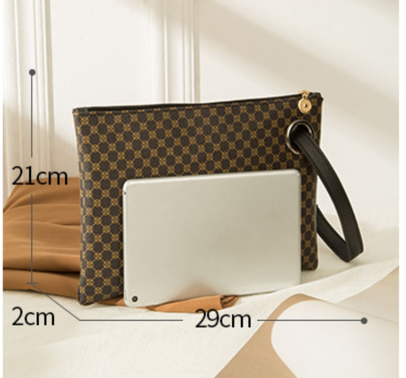 Women Bag Business Commuter Ladies Clutch Large Capacity Storage Briefcase Mobile Phone Luxury Bags Purse Handbags Evening Bag