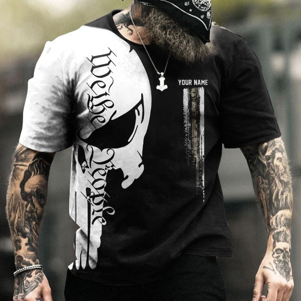 Casual Men's T-Shirts 3D Skull Print O Neck Quick Dry Shirts Fashion Trend Hip Hop Tops Men's Oversized Clothing Blouses 6XL