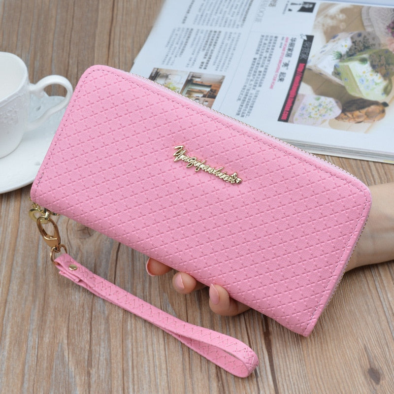 Ladies Zipper Purse Large Capacity Practical Hand Wallet Woman PU Leather Fashion Female Long Section Wallet Women Wallet 2022