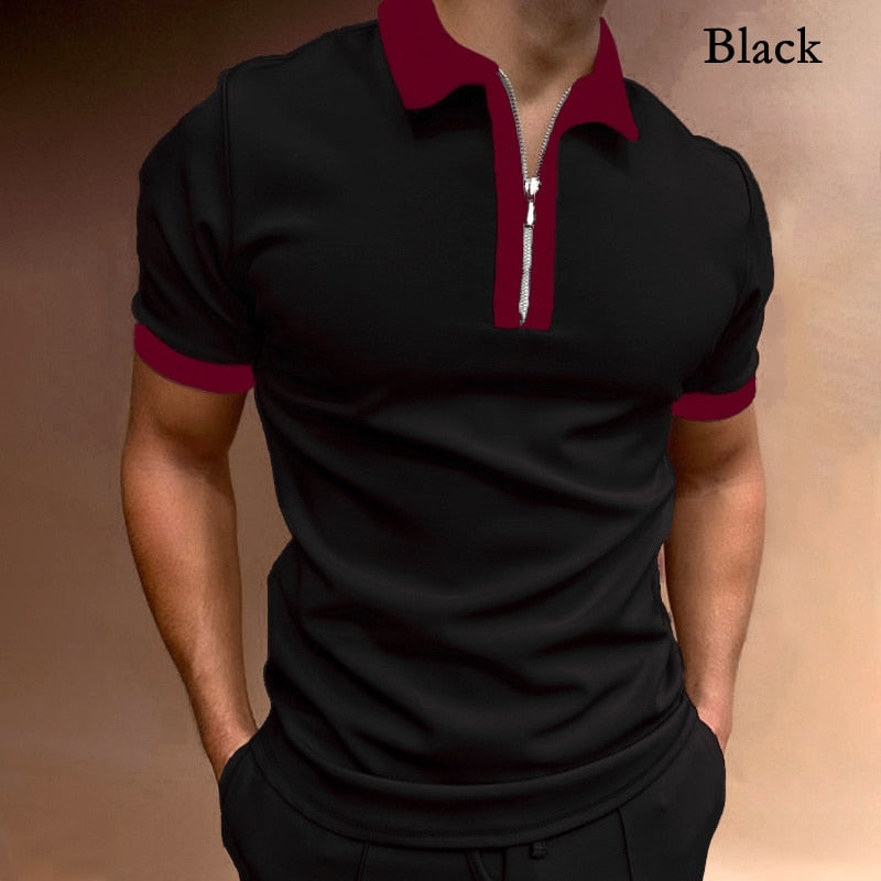 Men's Slim Fit Letter Printing Polo shirtMen's Polo Shirt Men Solid Polo Shirts Brand Men Short-Sleeved Shirt Summer Shirt Man