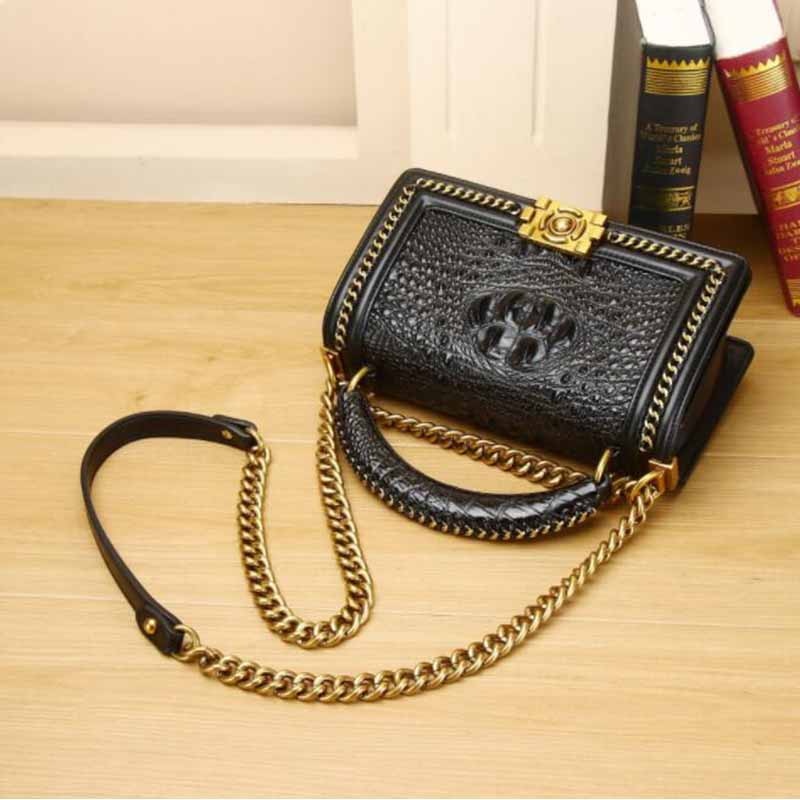 New Luxury handbag real cowhide Crocodile fashion Handbag women's leather women bags designer handbags quality Women's bag