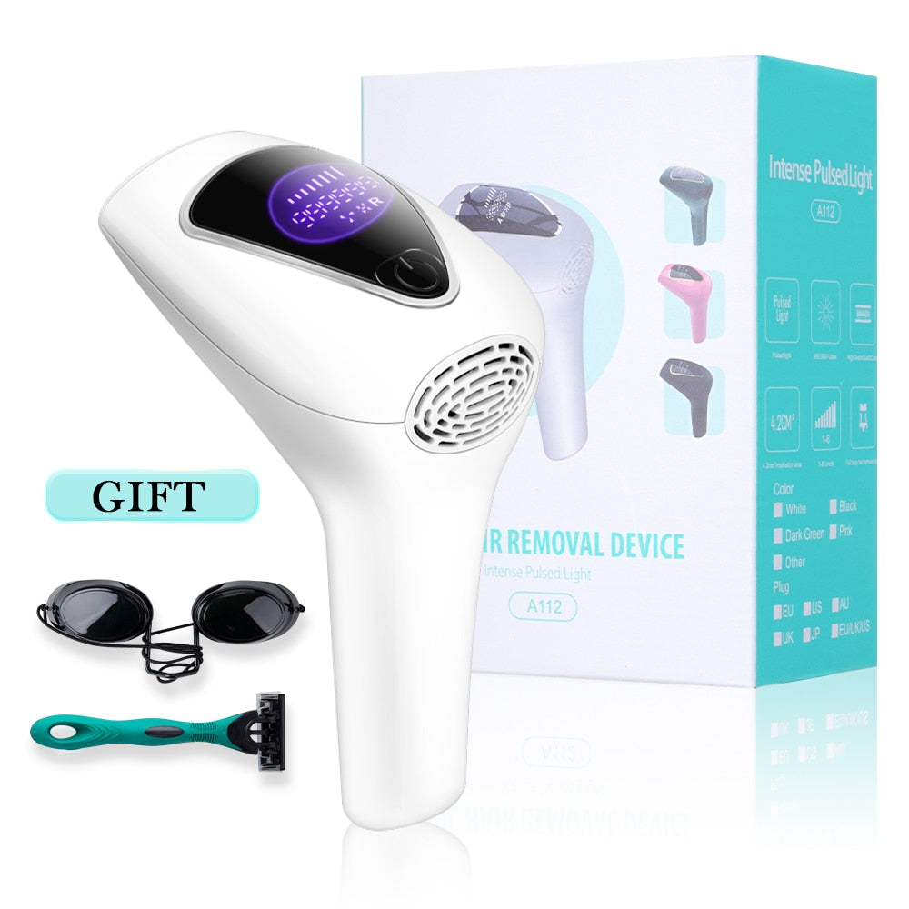 999999 Flashes 8 Levels Laser Epilator Permanent IPL Photoepilator Laser Hair Removal depiladora Painless electric Epilator