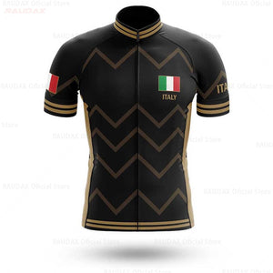 Italy Short Sleeve Cycling Jersey Breathable Bicycle Clothing Ropa Ciclismo Men Summer Quick-drying Bike Wear Clothes Shirt Tops