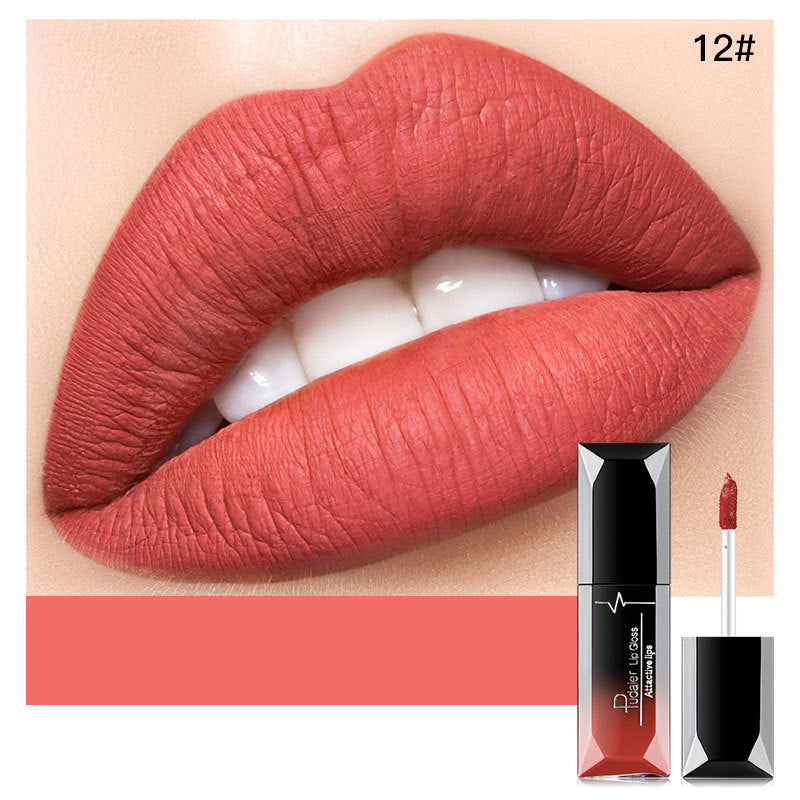 Nude Matte Liquid Lipsticks Waterproof Long Lasting Chocolate Lip Gloss Sexy Red Velvet Lip Tint Women Makeup Cosmetics