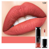 Nude Matte Liquid Lipsticks Waterproof Long Lasting Chocolate Lip Gloss Sexy Red Velvet Lip Tint Women Makeup Cosmetics