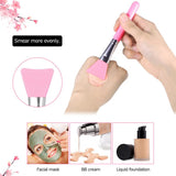 Versatile Facial Masque Brush Wear-Resistant Ergonomics Handle Handheld Professional Face Silicone Gel DIY Cosmetic Tools
