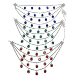 Colorful Crystal Pendant Hiphop Chain Men Tennis Necklace Thin Choker for Women Luxury Charm Crystal Rhinestone Jewelry Party