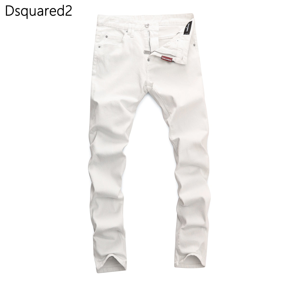 Dsquared2 jeans original quality dsq2 brand mens jeans Men straight denim trousers zipper Slim blue hole elastic jeans men