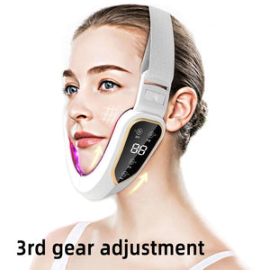 Facial Lifting Device LED Photon Therapy Facial Slimming Vibration Massager Double Chin V Face Shaped Cheek Lift Belt Machine