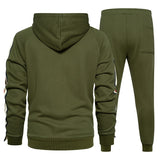 2022 Military Tracksuit Men Autumn Casual Set Male Streetwear Joggers Hooded Jackets + Pants 2 Piece Sets Army Green Sportsuits