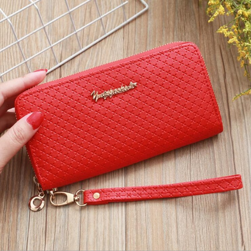 Ladies Zipper Purse Large Capacity Practical Hand Wallet Woman PU Leather Fashion Female Long Section Wallet Women Wallet 2022