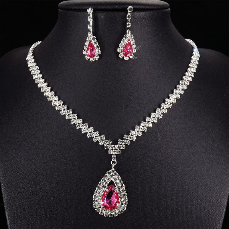 Korean Fashion Simple Water Drop Necklace Bridal Accessories Wedding Dress Necklace Wedding High Quality Jewelry Headwear