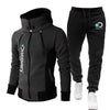 Discovery Channel Men's Zipper Hoodies Male Sweatshirt+Sweatpants Suit 2Pcs Warm Tracksuit Sets Men's Luxury Hoodies Outwear