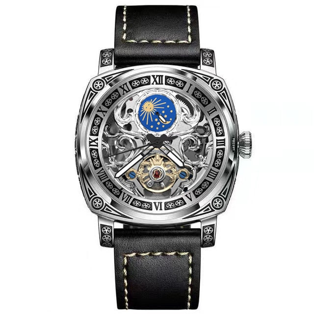 Authentic Brand Carved Watches Fully Automatic men watches Hollowed Fashion Mechanical Watches luxury MAN WATCH Reloj Hombre