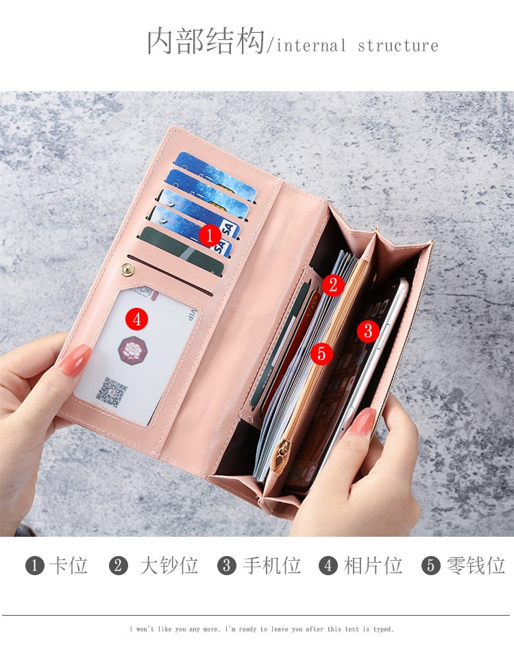 Luxury European and American Women's Wallets Clutch Bag Coin Purse Zipper Bag Card Holder Designer Wallet Classic Money Bag