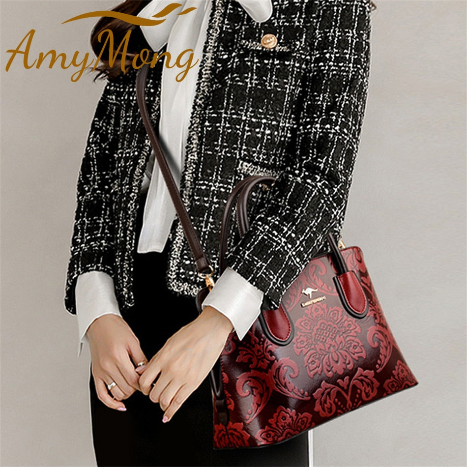 2021 Flower Pattern Luxury Designer Handbags Purses Ladies Shoulder Crossbody Messenger Bag Women Large Capacity Tote Sac A Main