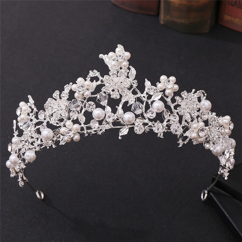 Crystal Bridal Wedding Tiaras and Crowns Bridal Hair Accessories Wedding Hair Jewelry Rhinestone Tiara Bride Headpiece