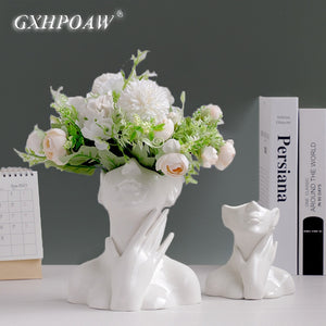 Human Body Vase Female Nude Sculpture Art Ceramics Vases Nordic Style Home Decoration Crafts Ornaments Gift Storage Accessories
