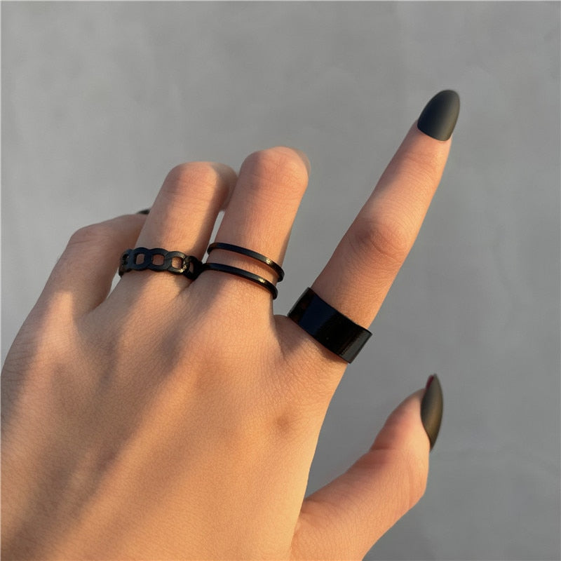 KOTiK Trendy Bohemian Midi Knuckle Ring Set For Women Gold Color Crystal Heart Flower Moon Geometric Finger Rings Jewelry Gifts