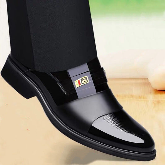 Men Dress Shoes Low Top Business Patent Leather Anti-Slip Oxford Breathable Fashion Spring New homme chaussure