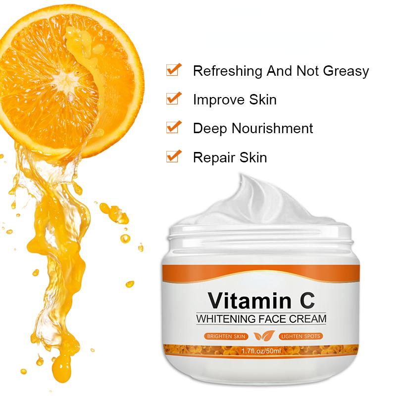 Vitamin C Face Cream Remove Dark Spots Whitening Care Moisturizing Anti-Aging Anti Wrinkle Firming Skin Care Cosmetics